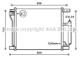 AVA QUALITY COOLING dn5401d -  Конденсатор, кондиционер
